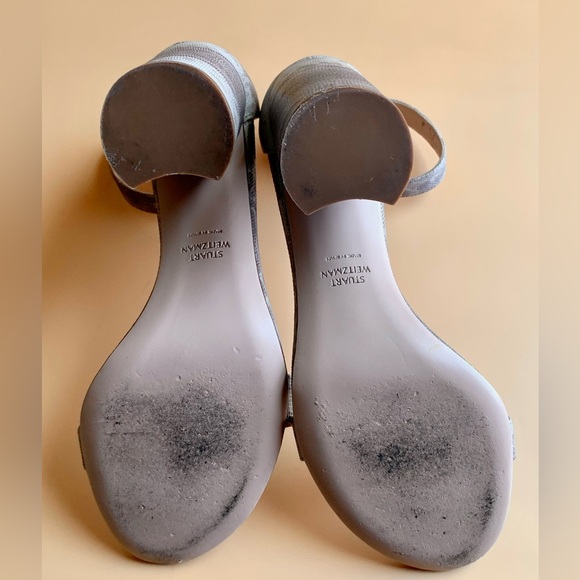 Stuart Weitzman NEARLYNUDE Block Sandal size 7.5 - Picture 8 of 9